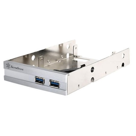 Silverstone 3.5 in. Bay Device for USB 3.0 and Two 2.5 in. Have Drives - Silver FP36S
